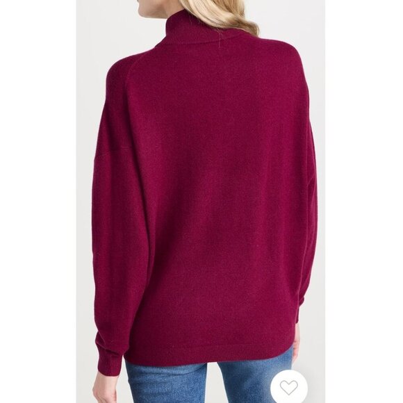 HATCH Maternity The Estella Sweater Mockneck in Rhubarb Maroon Size 0 or XS - Picture 2 of 11